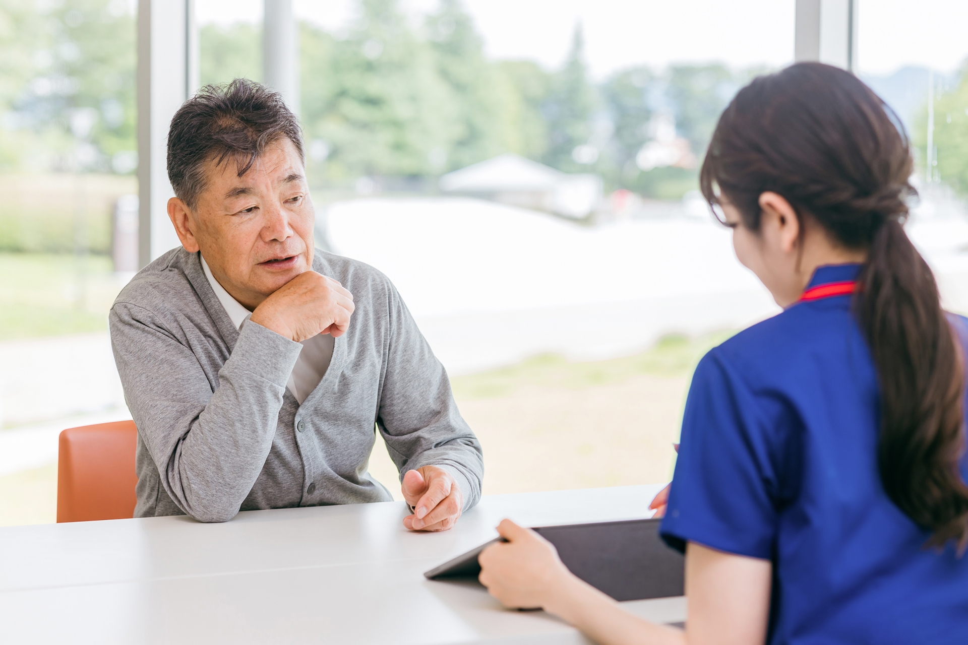 面談中