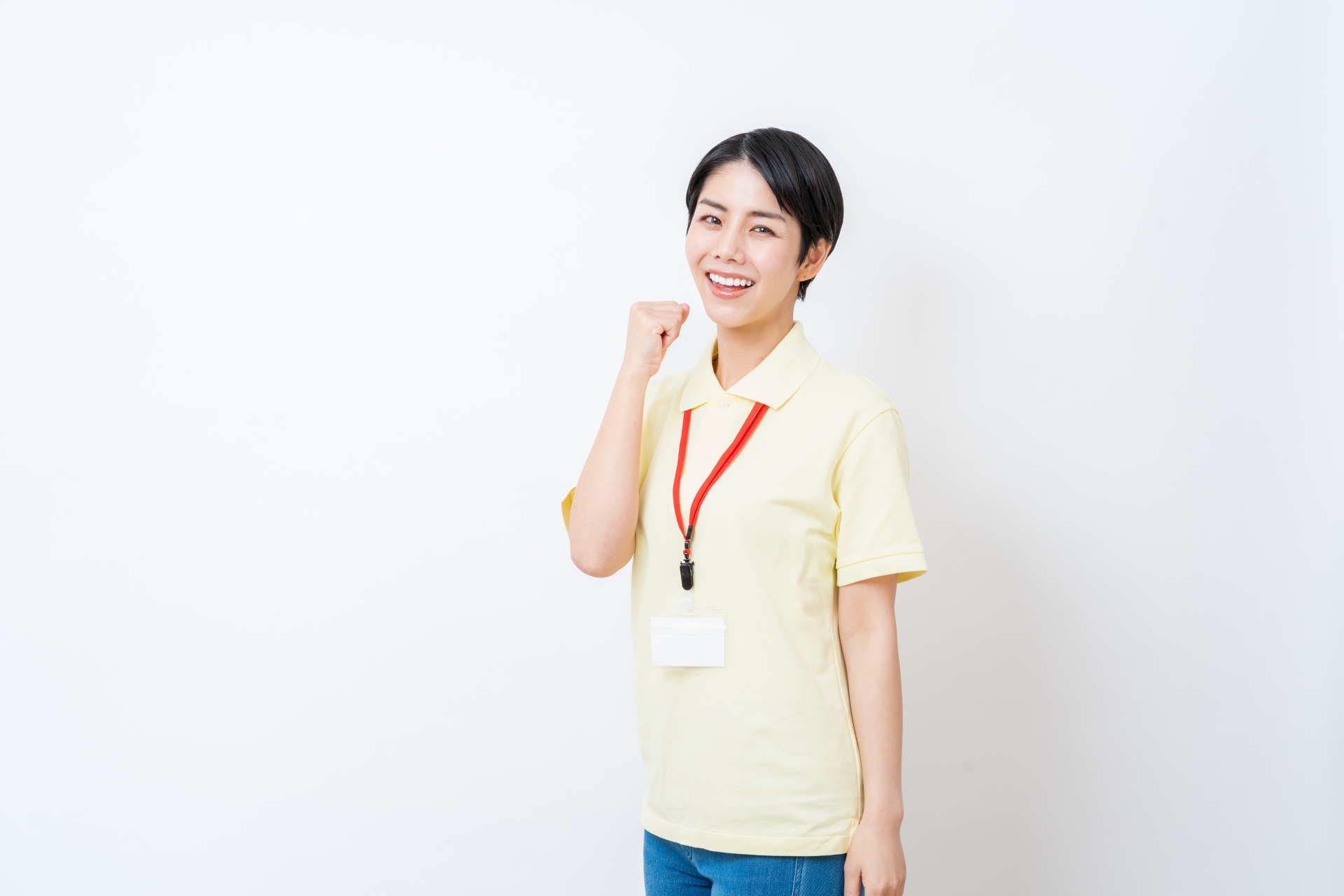 深呼吸をする男性と女性