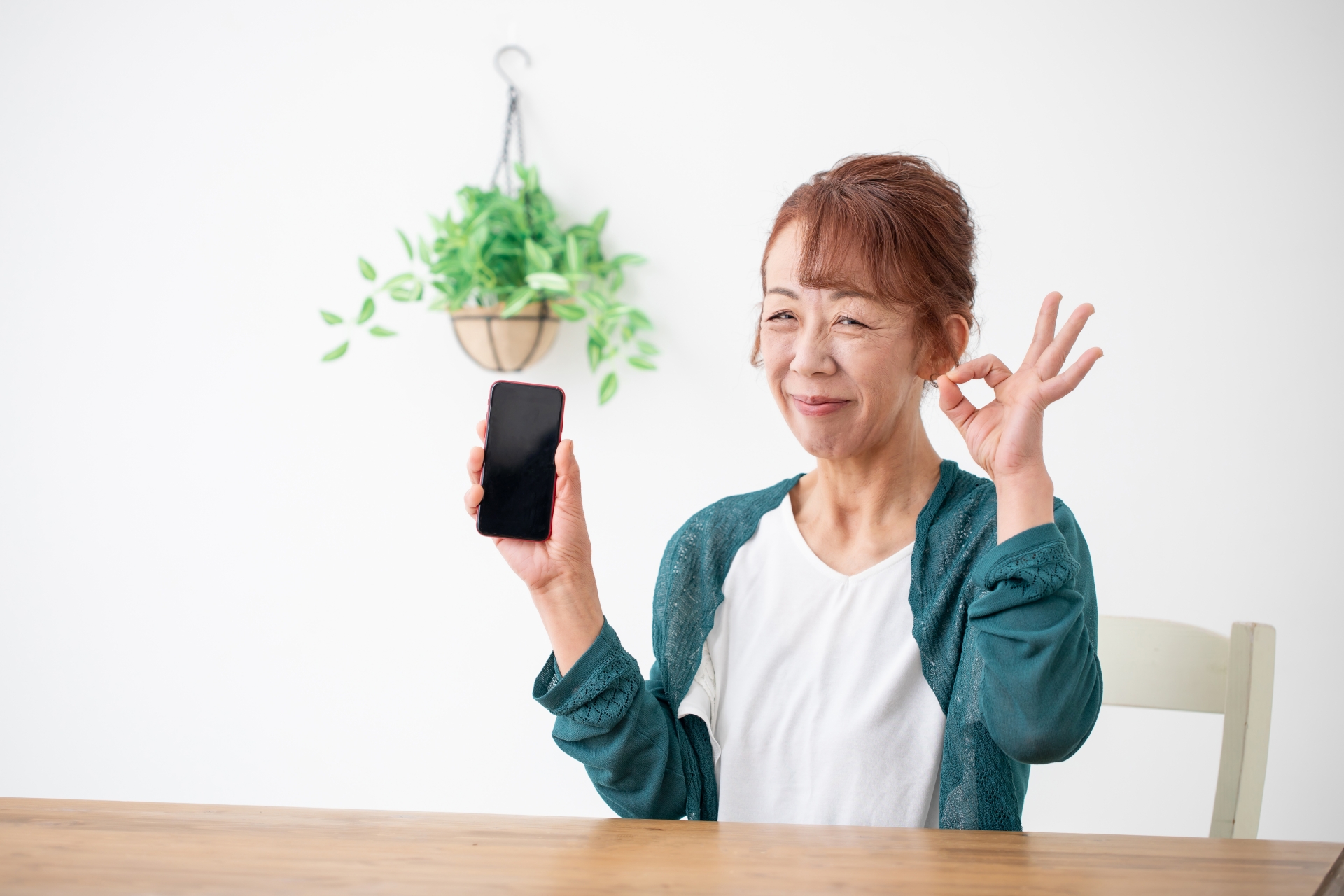 OKする中年女性