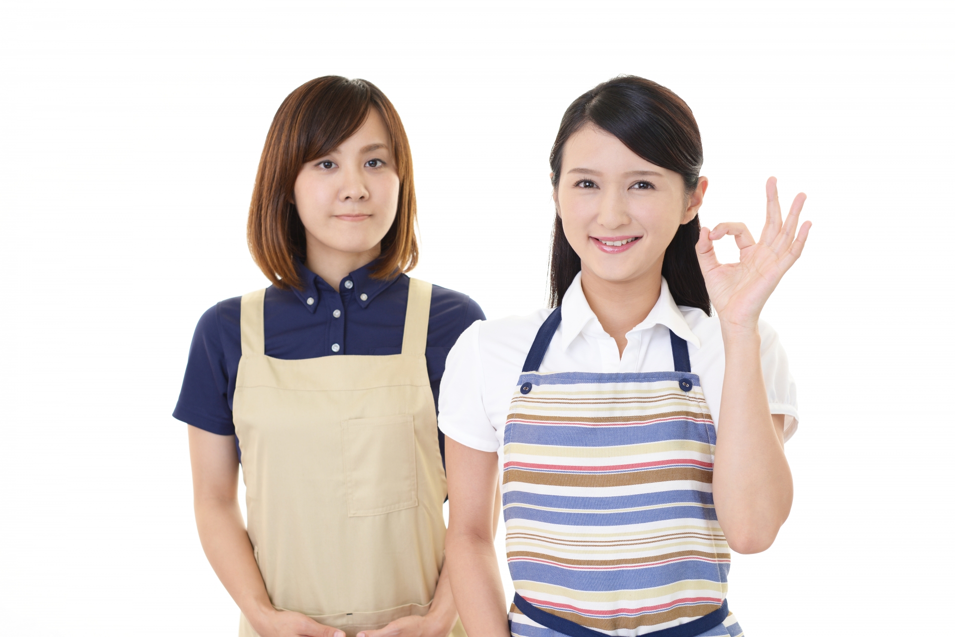 エプロン姿の女性