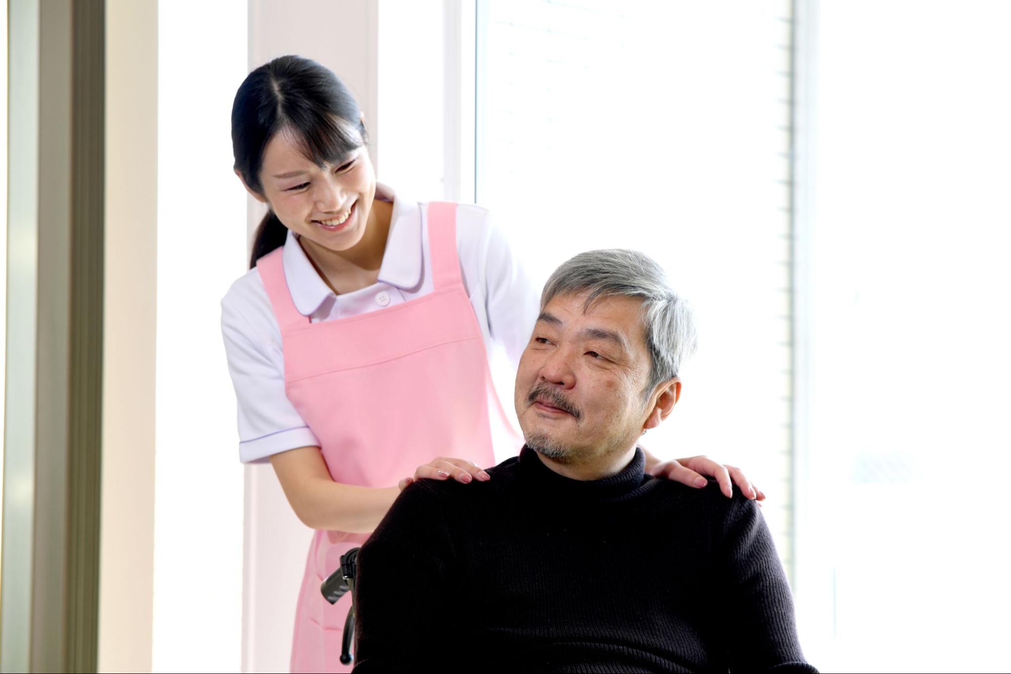 介護中の女性