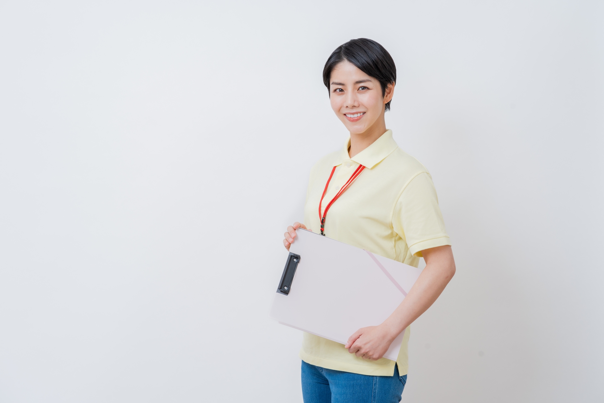 向かう女性
