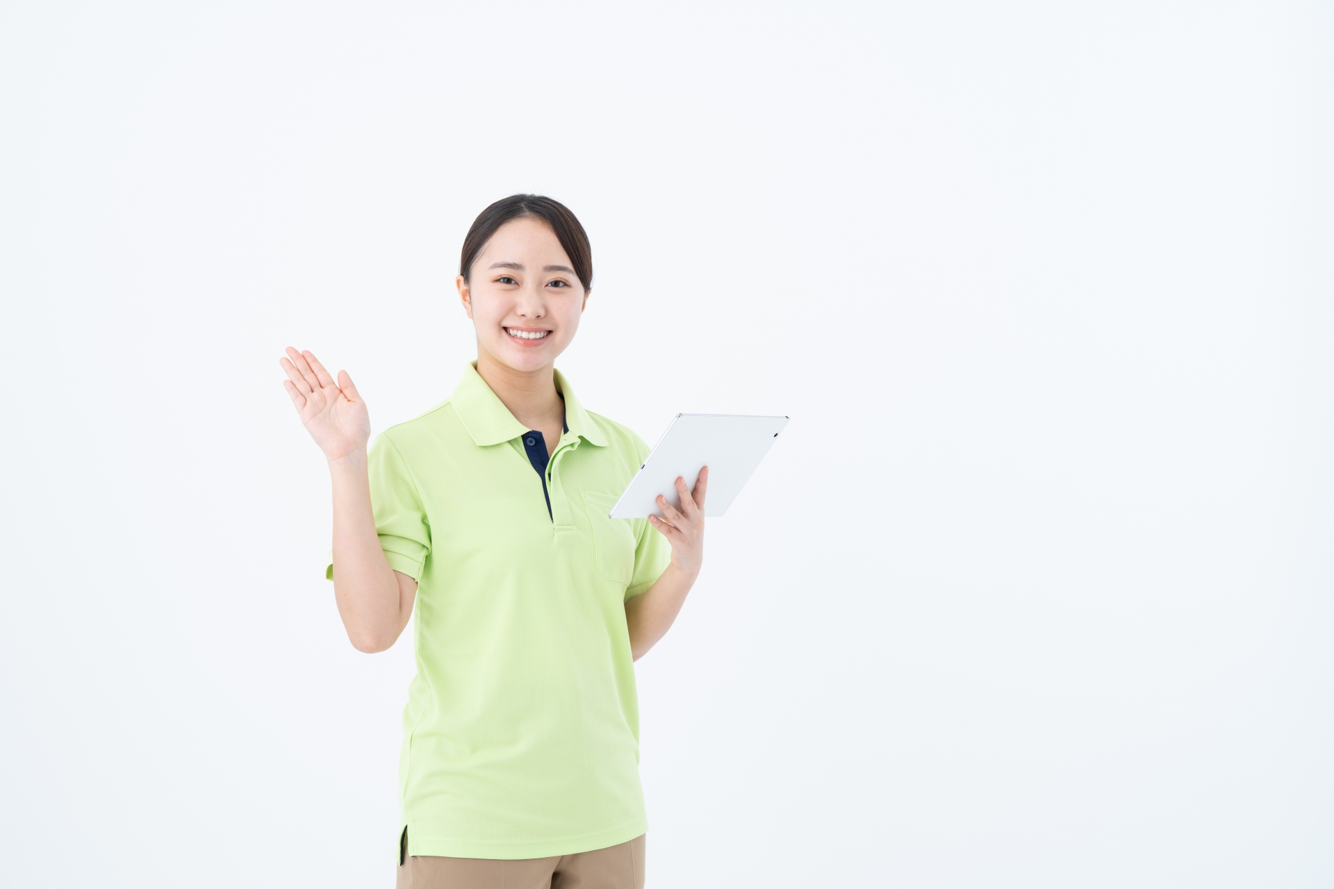 説明をする女性
