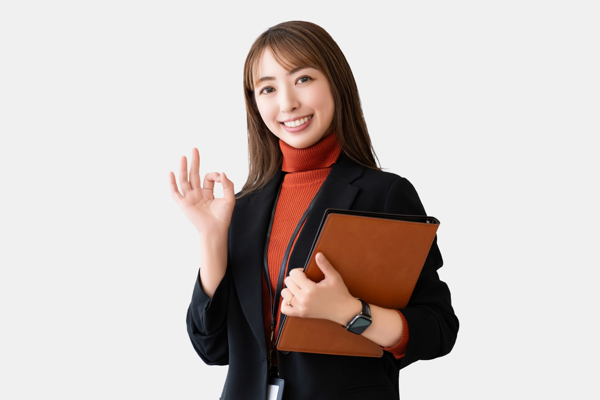 OKサインの女性