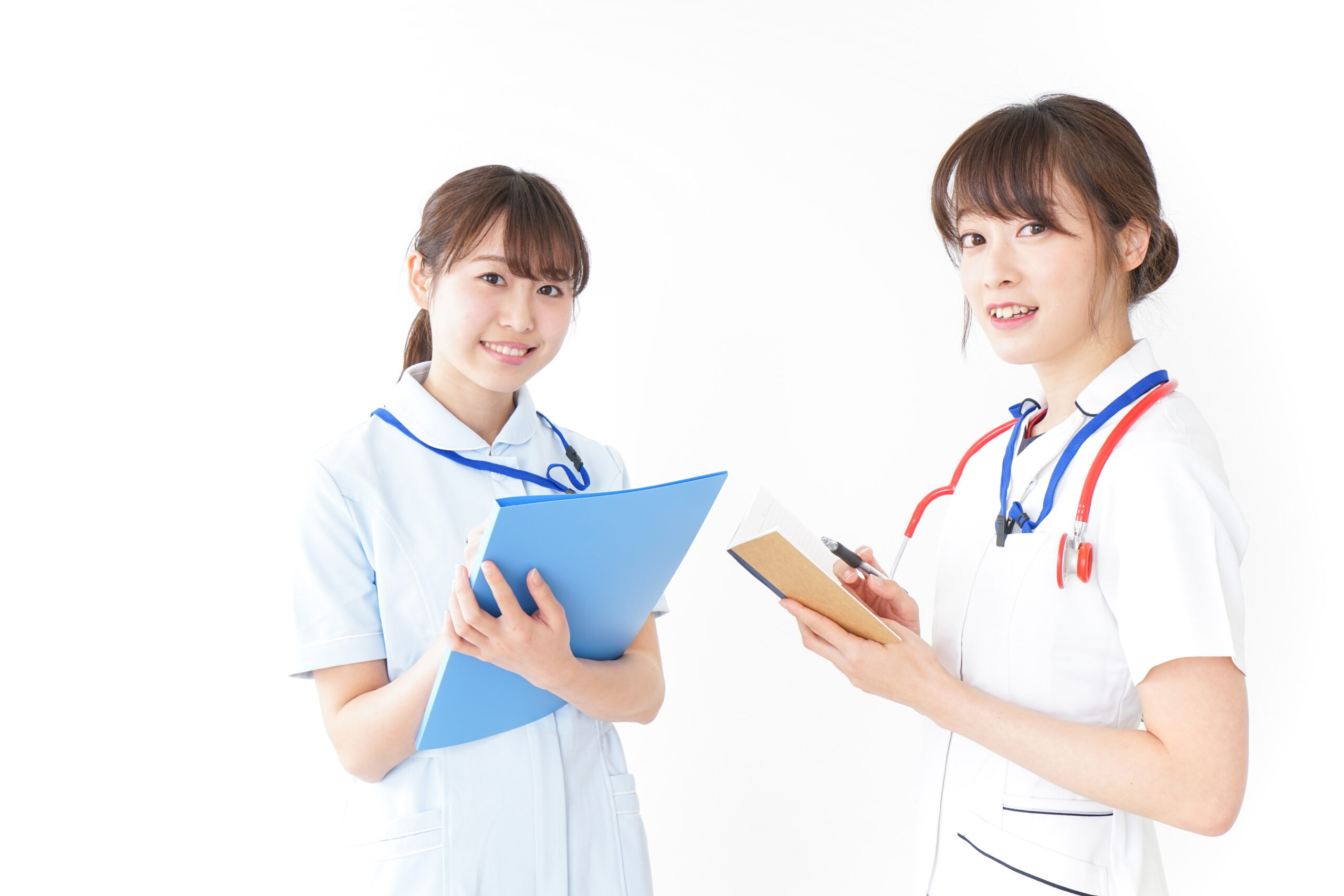 打ち合わせをするナース