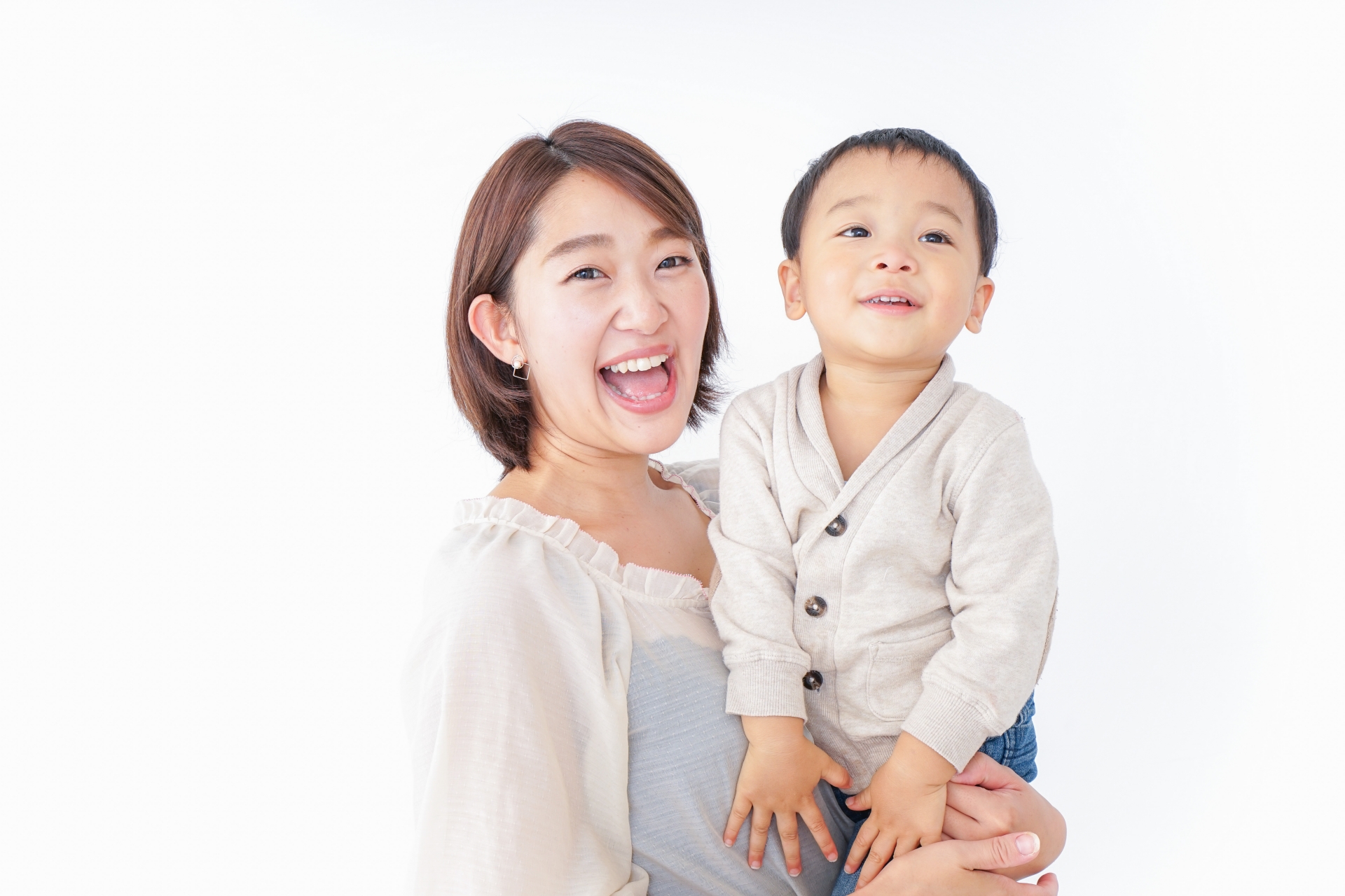 男の子とお母さん