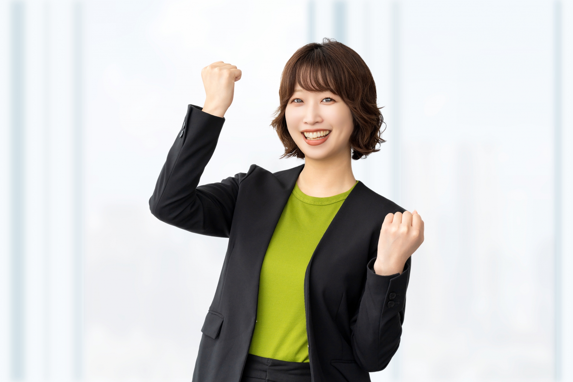 笑顔女性