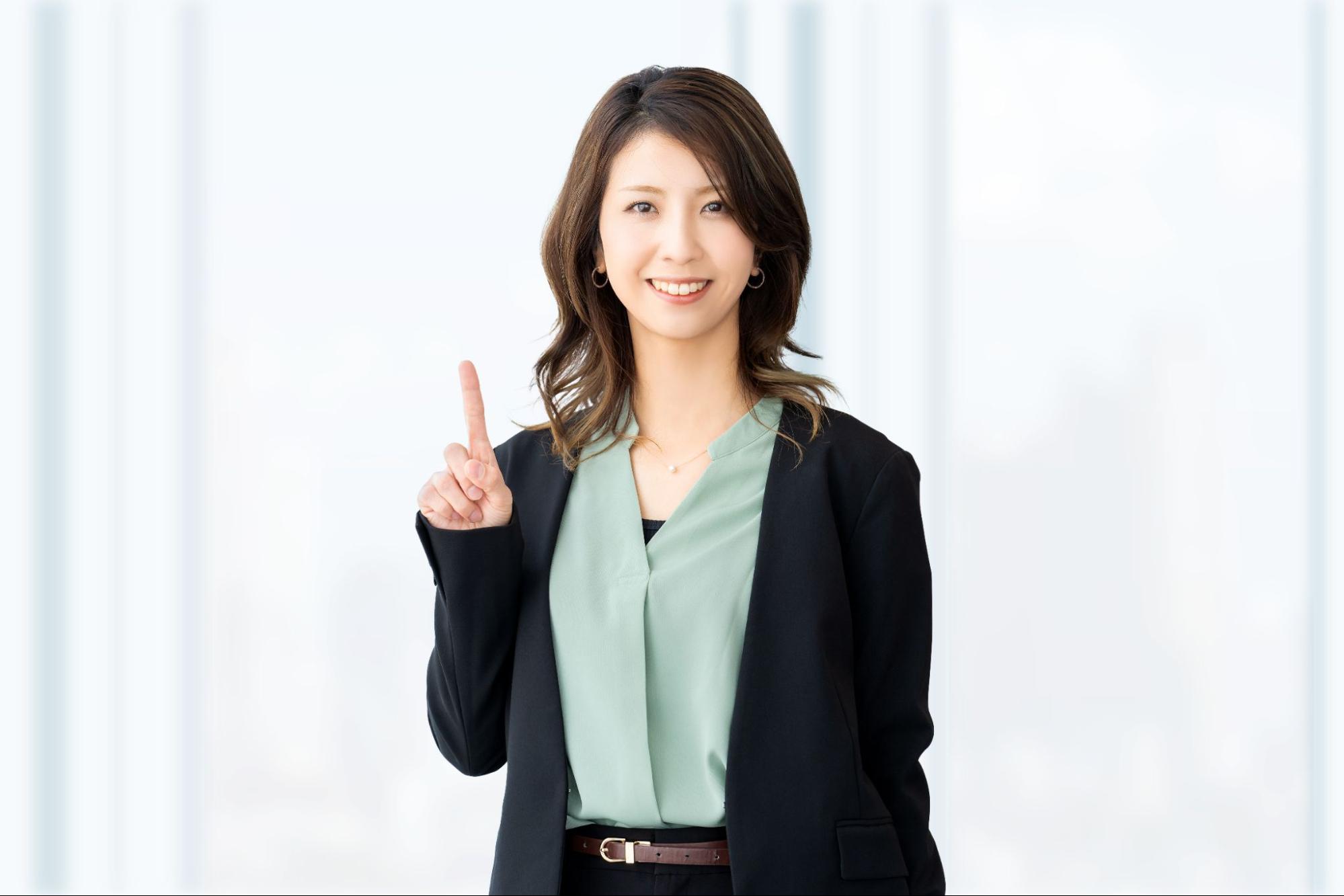 笑顔の女性