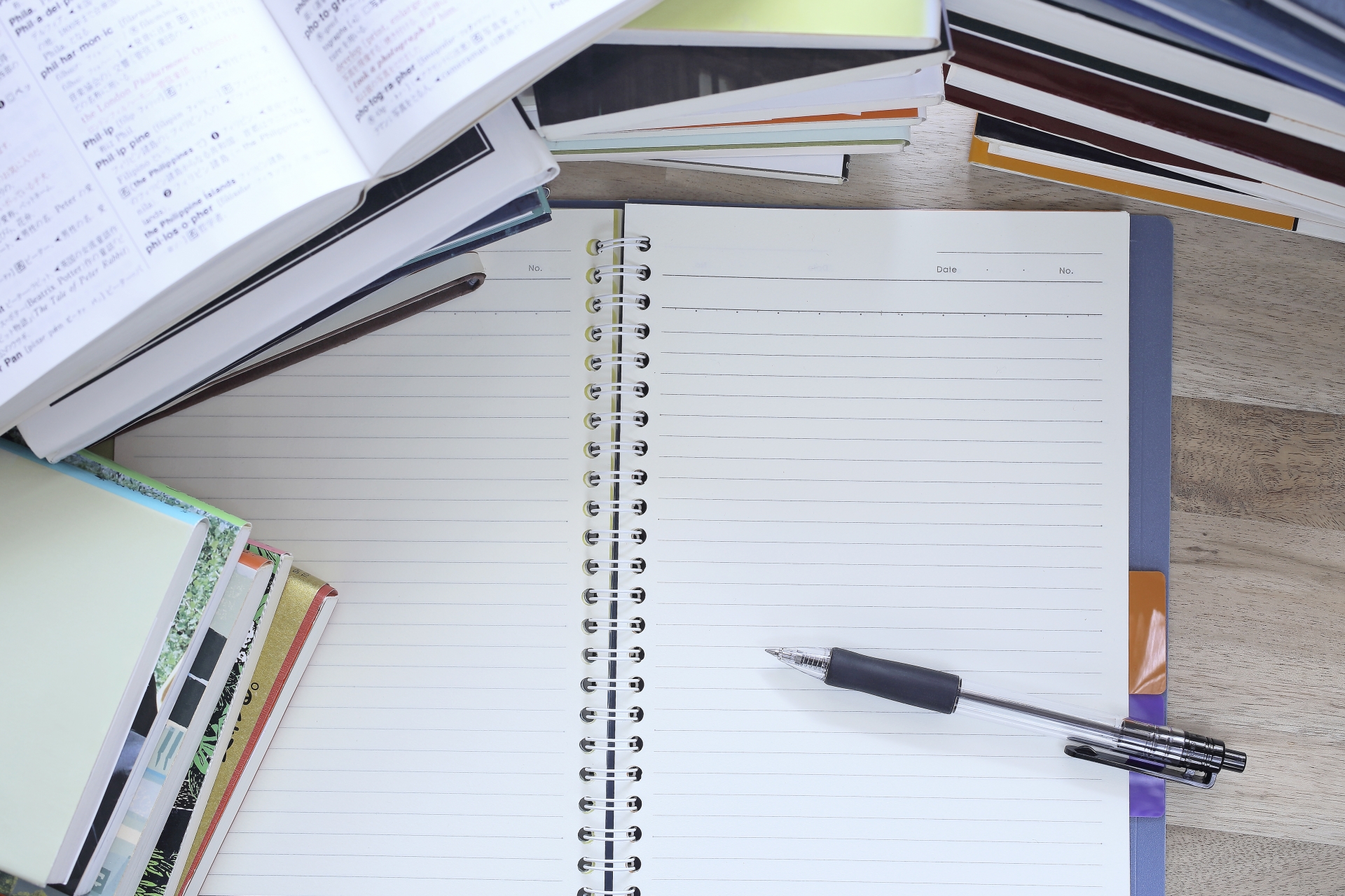 勉強中 受験 本とノート