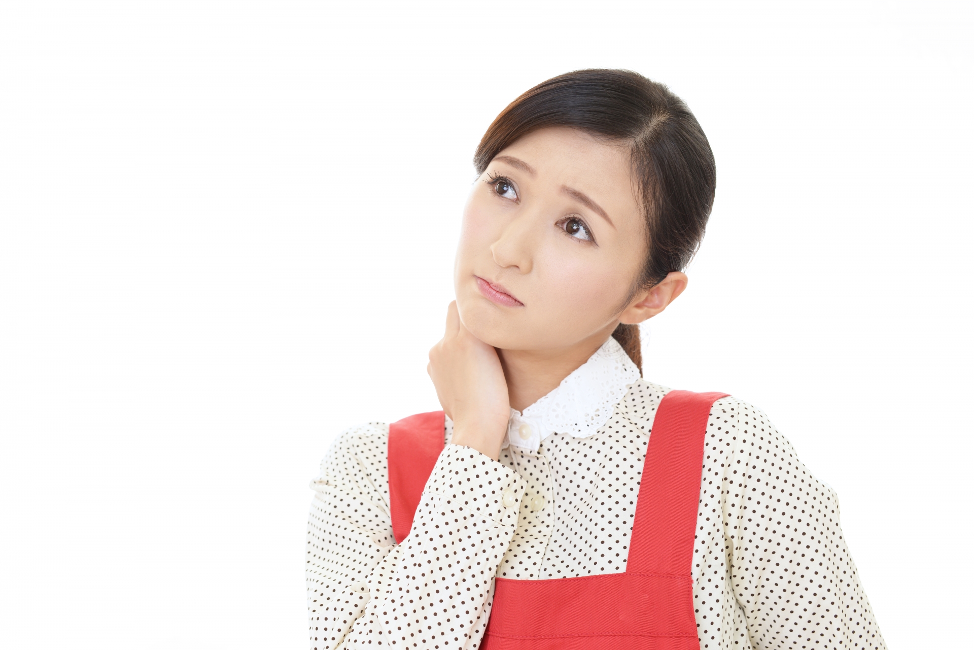 エプロン姿の女性