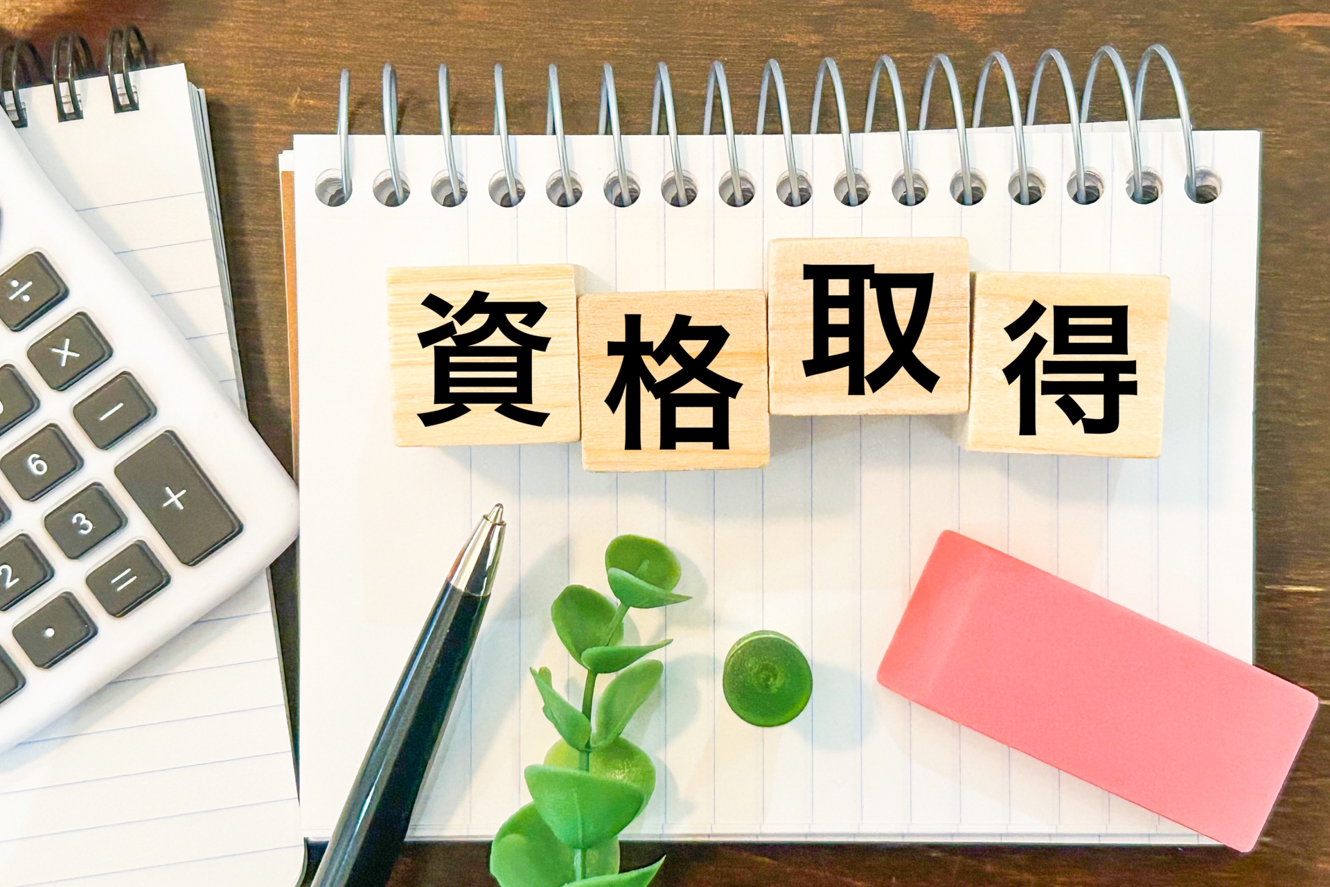 資格取得の文字画像