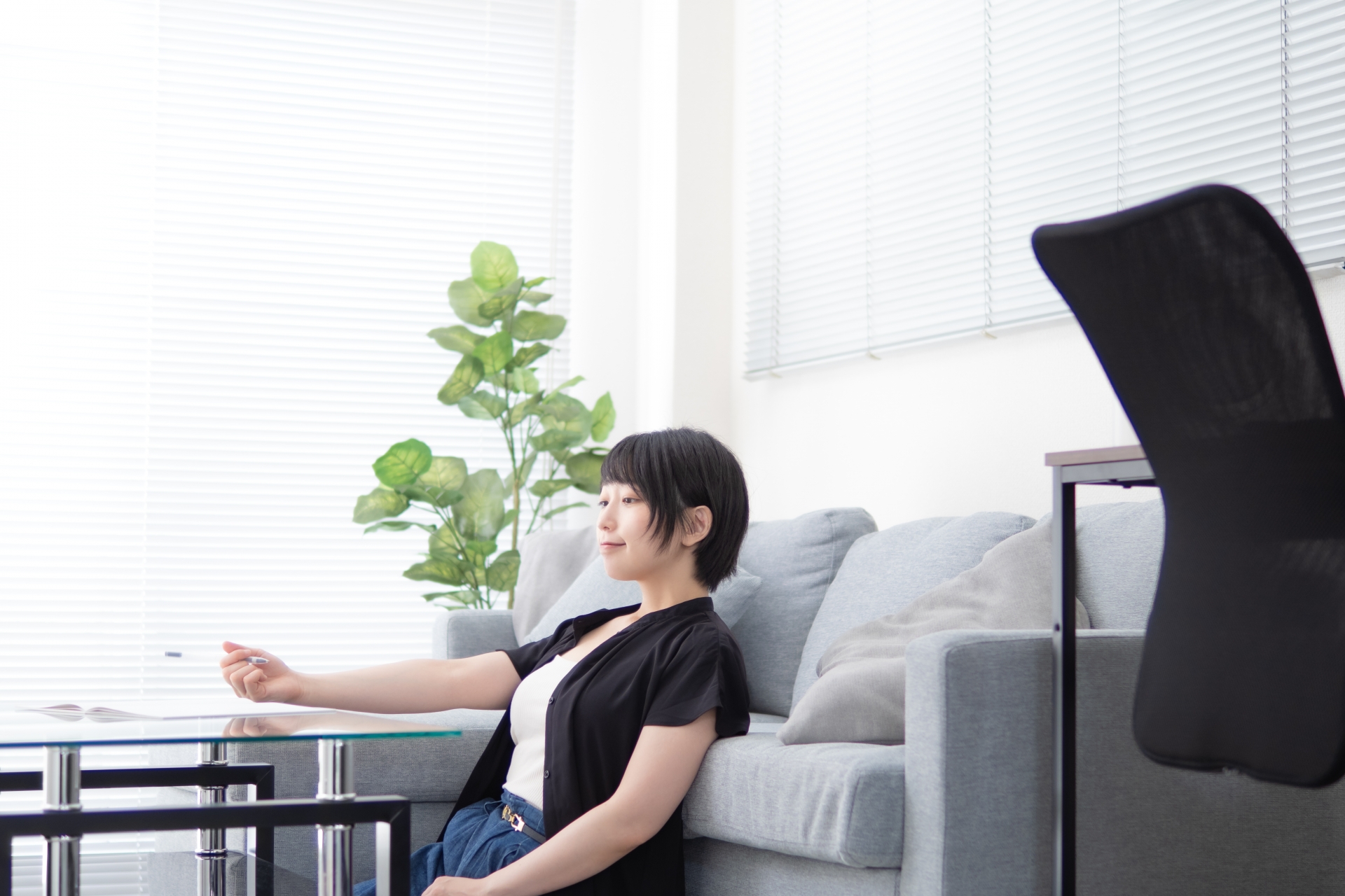 問題が解けた女性