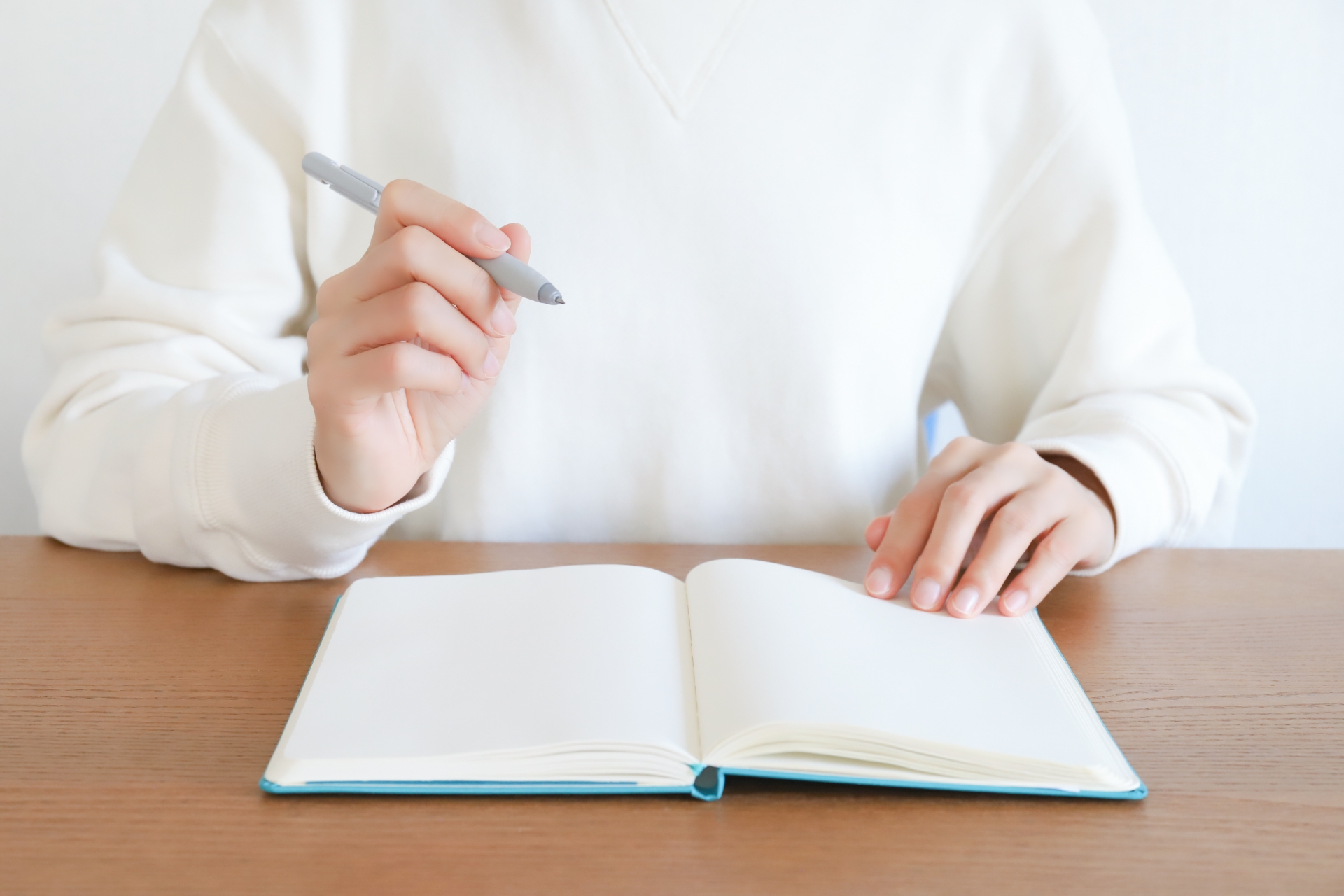 勉強している手元