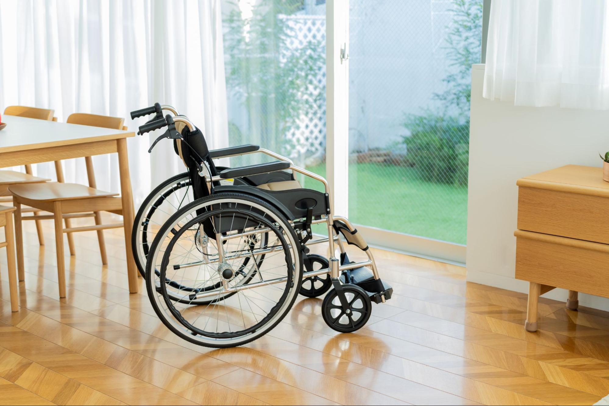 室内にある車椅子