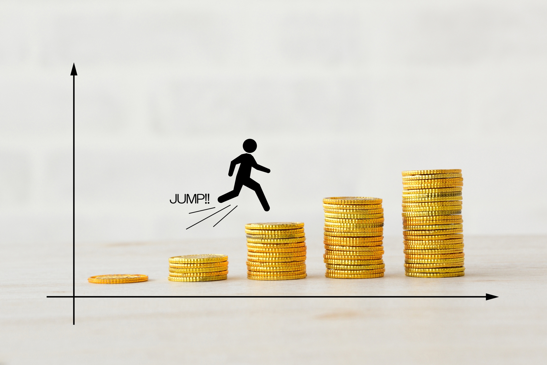 お金に関する上昇・アップイメージ