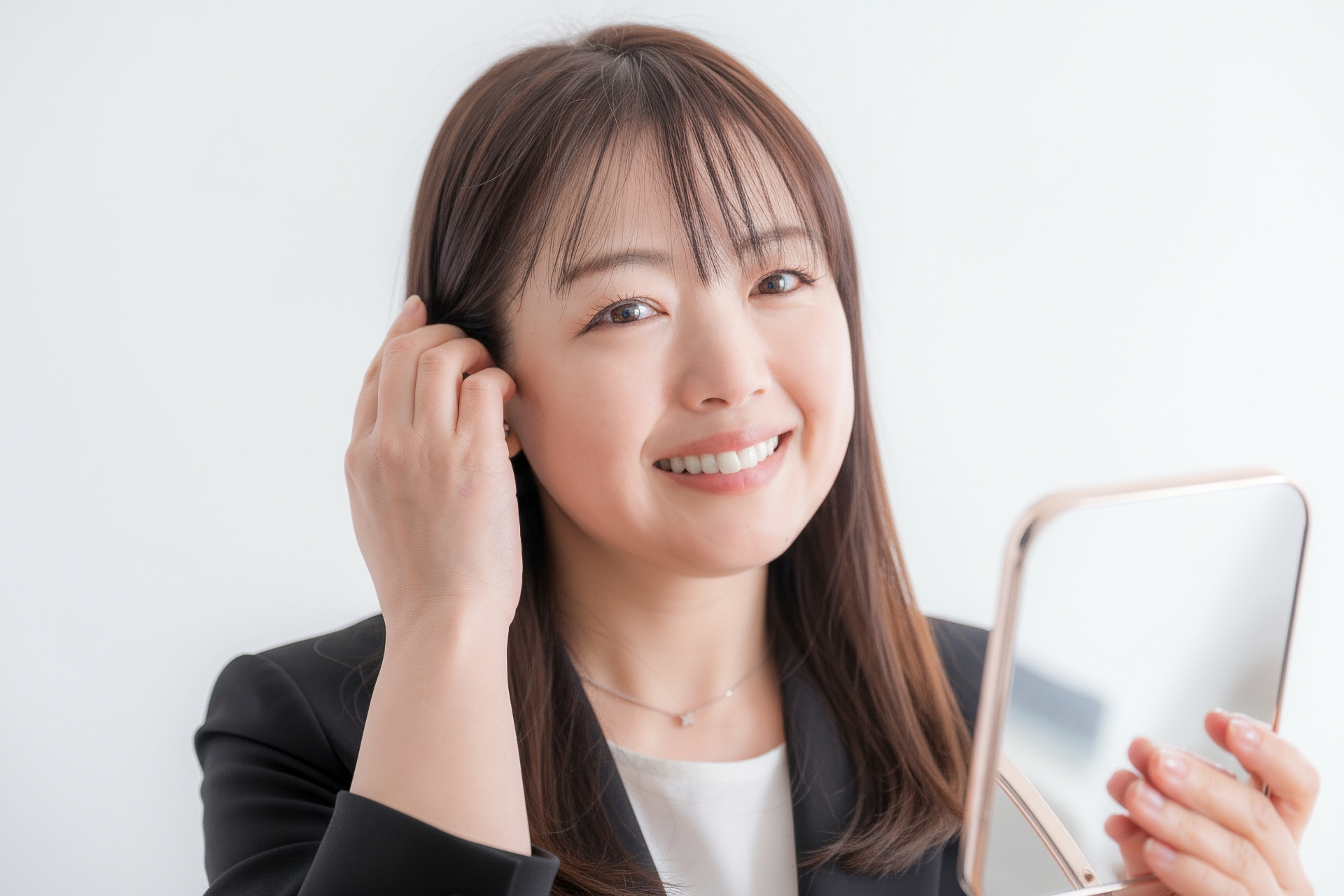 爽やかな笑顔の女性