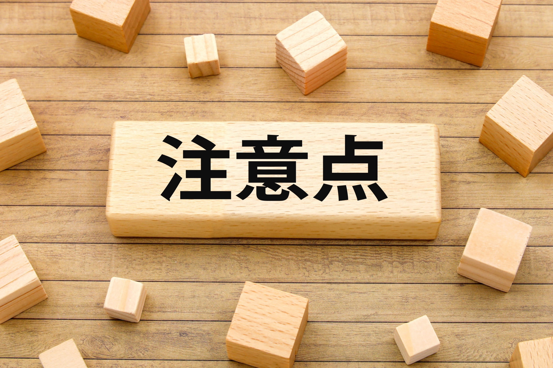 注意点の文字ブロック