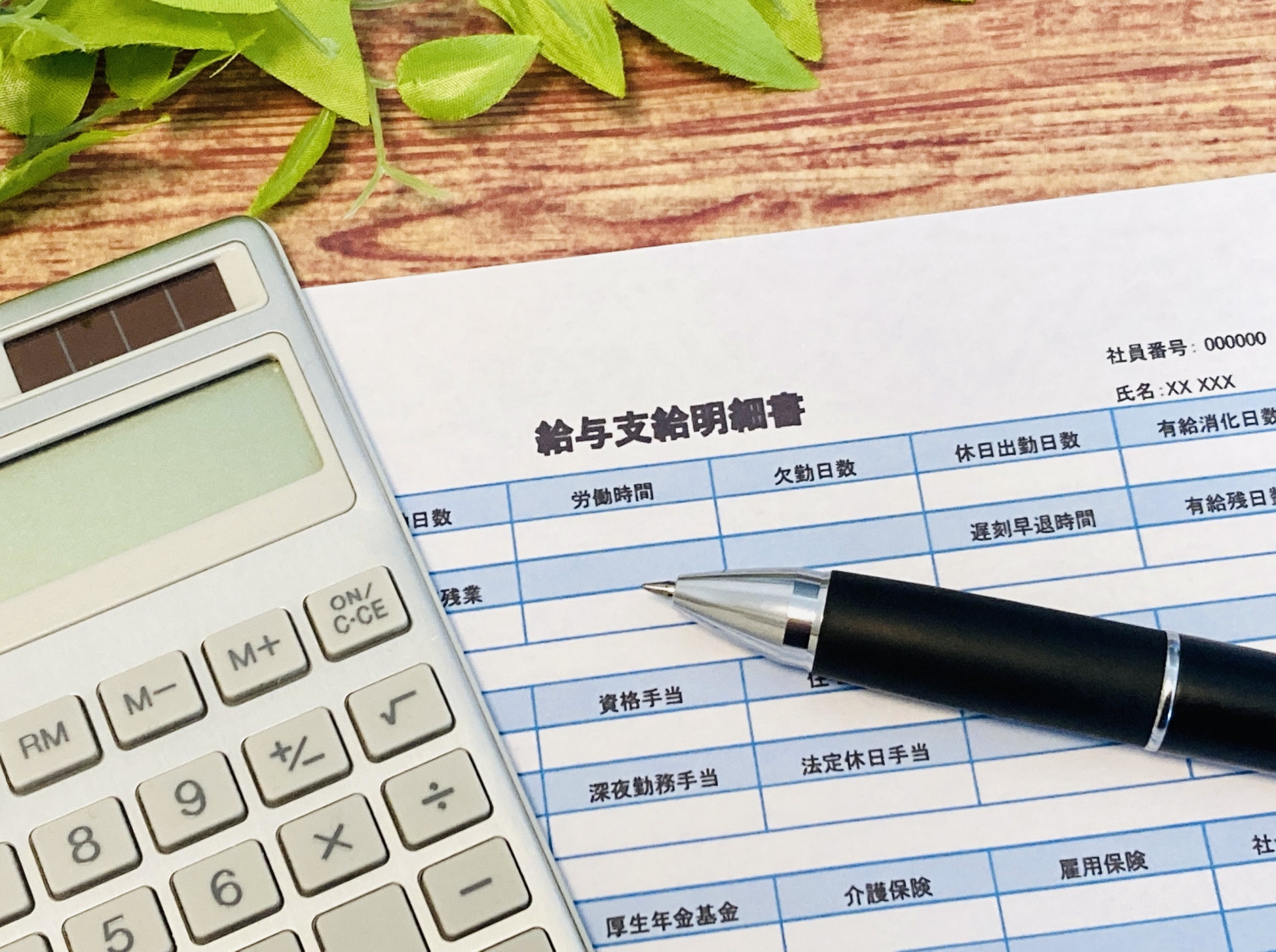給与明細書