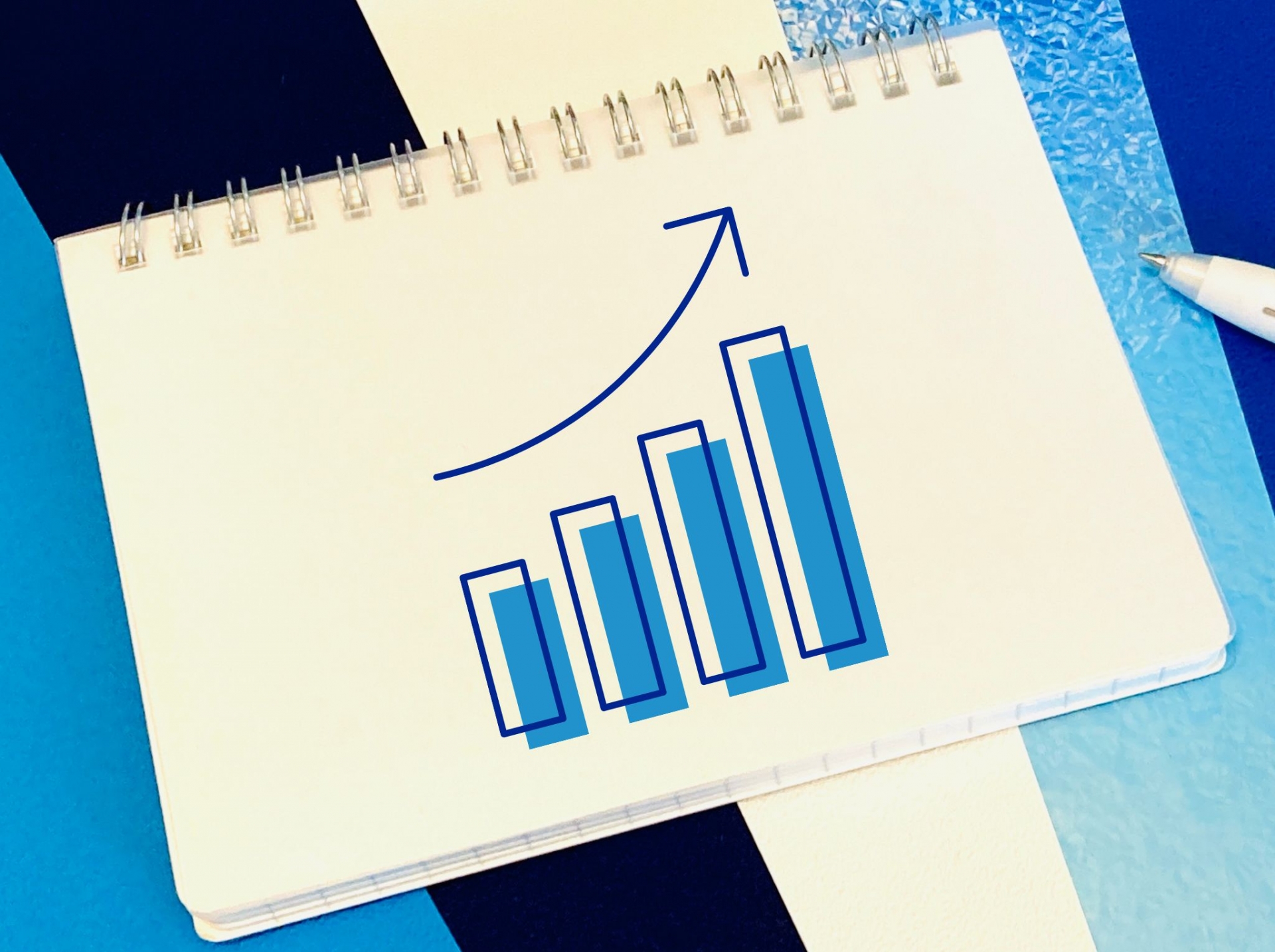 上向きのグラフ（青系）