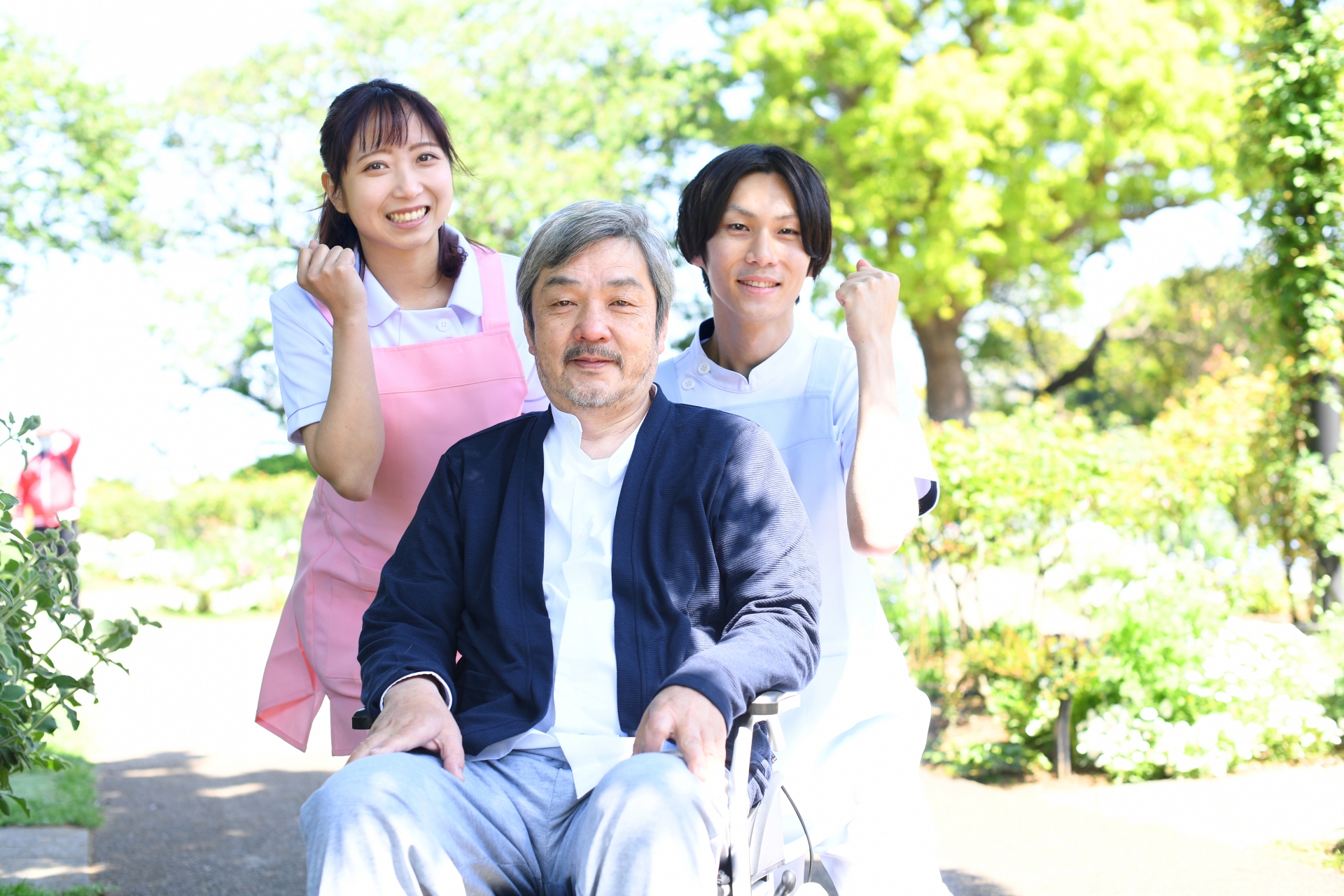 介護スタッフと患者