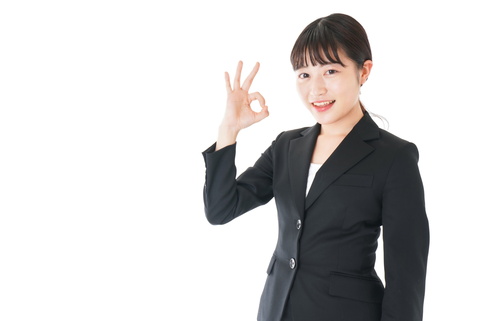 OKサインをするビジネスウーマン
