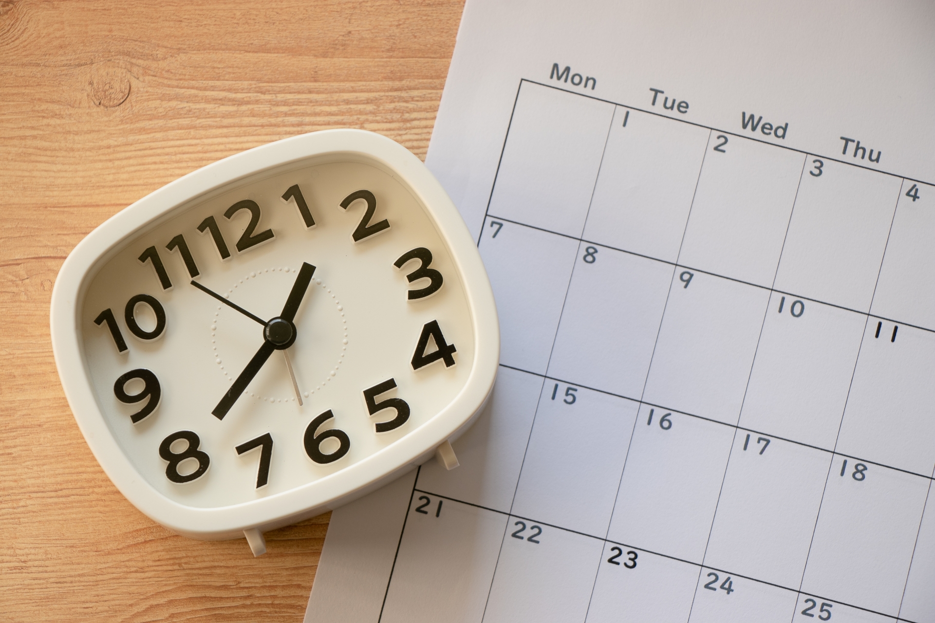 時計とカレンダー