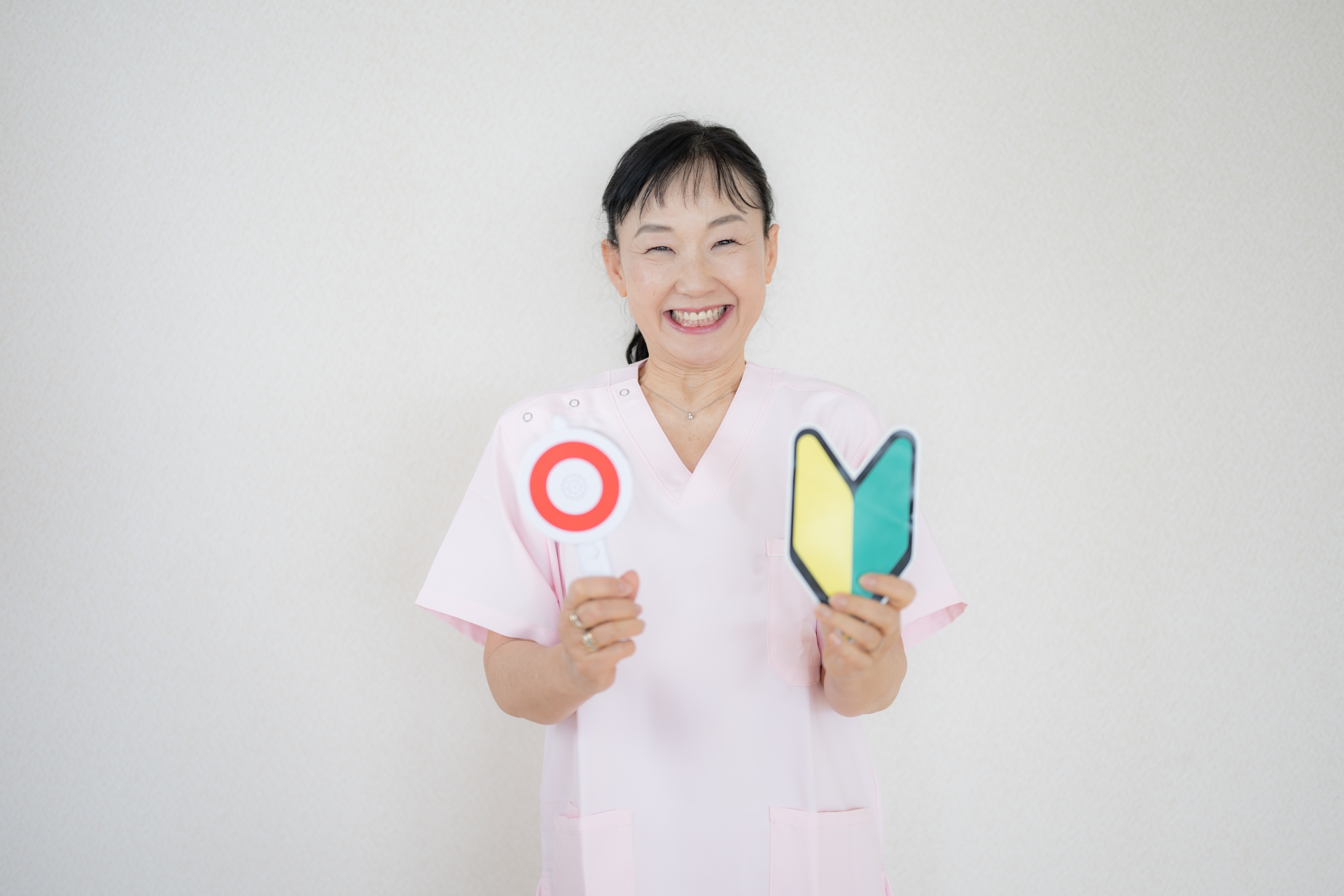 丸と初心者マークのケア系女性(その１８)