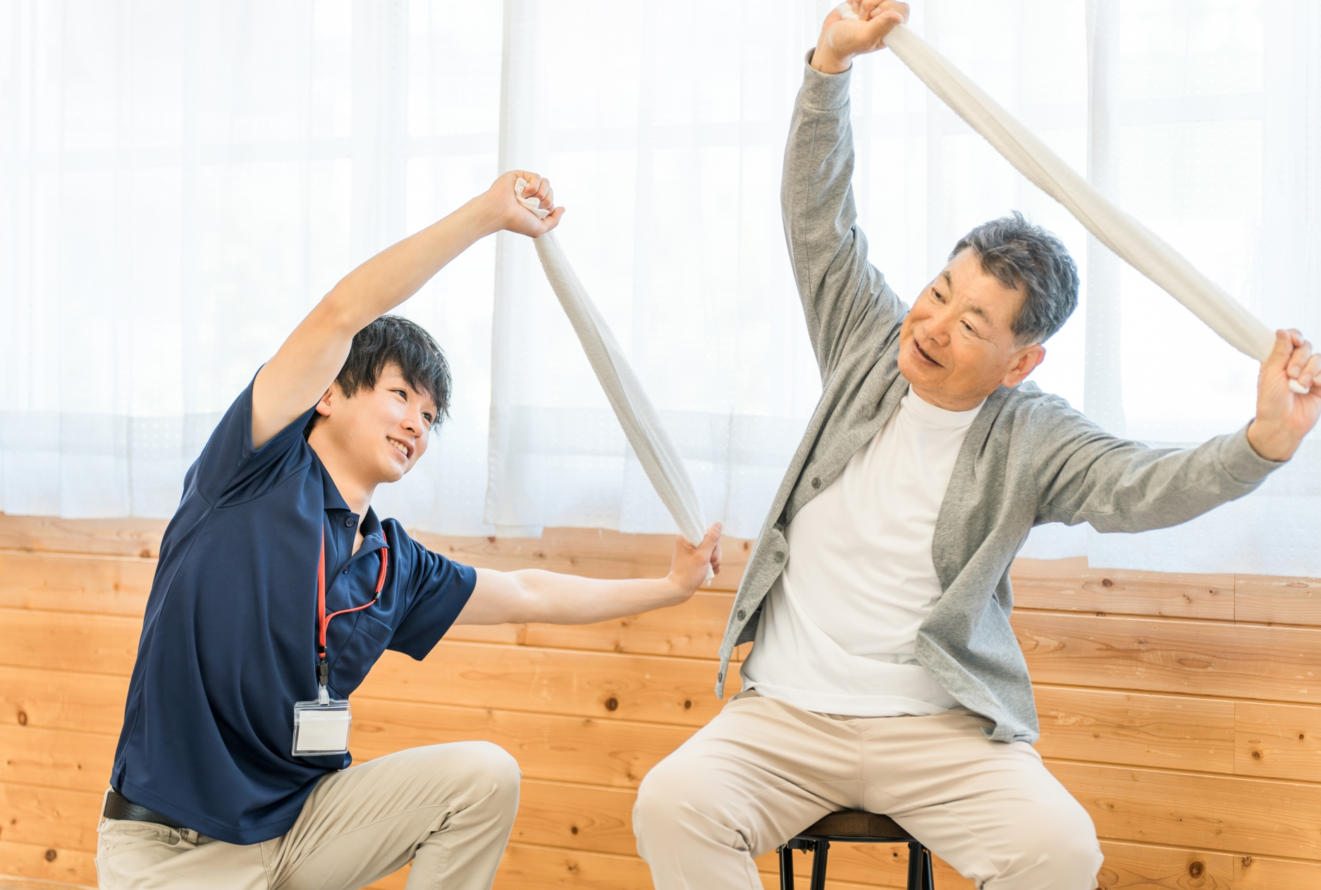 体操をする