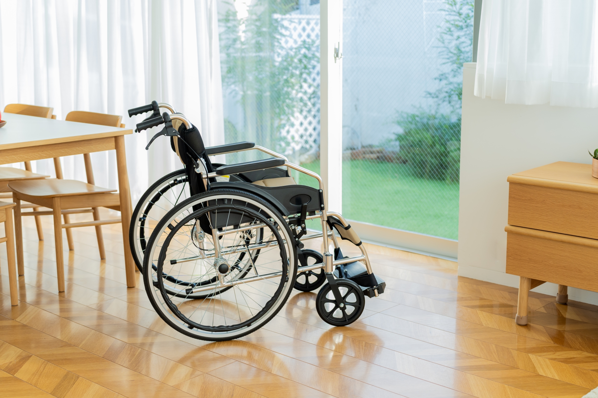 室内にある車椅子