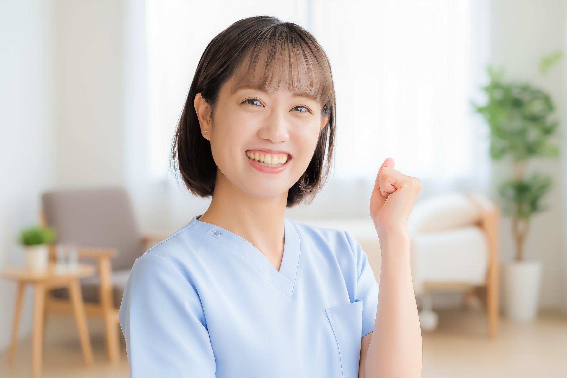 明るい介護職員