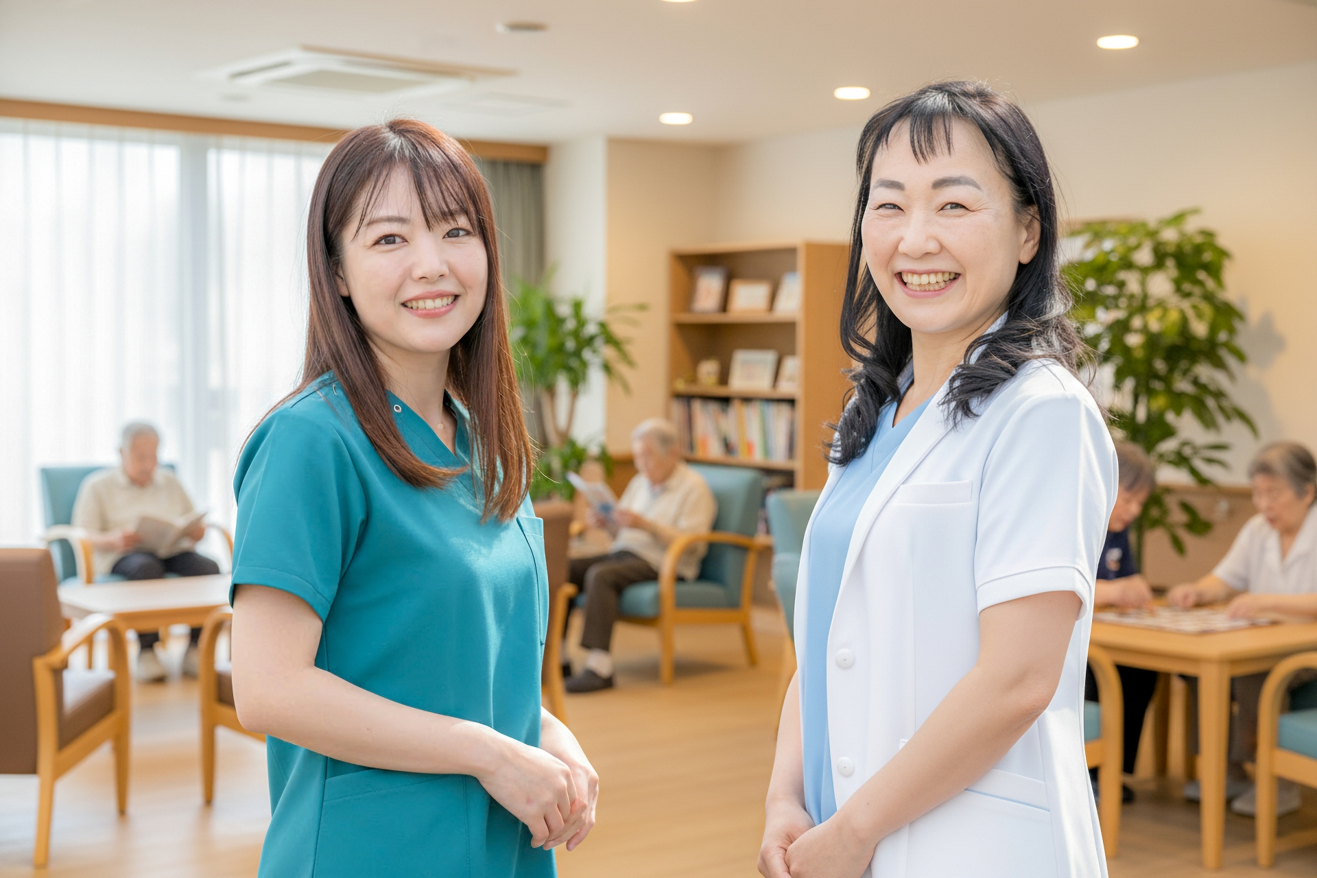 笑顔の医療看護系スタッフ