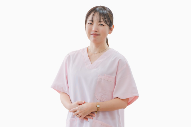 白背景と医療女性
