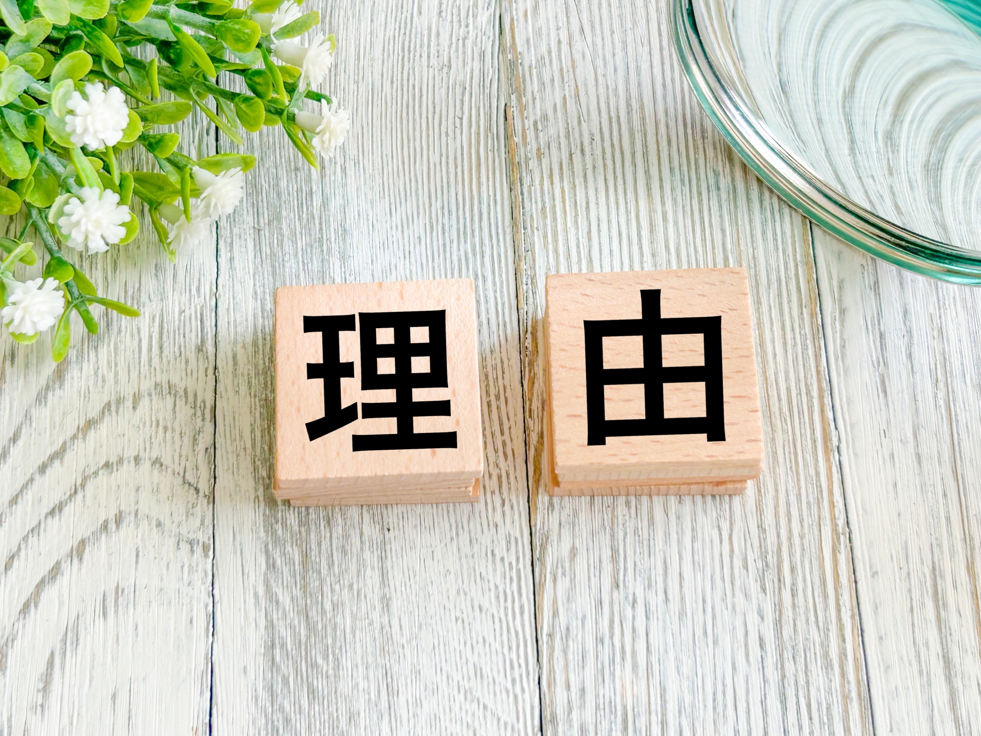 理由の文字素材