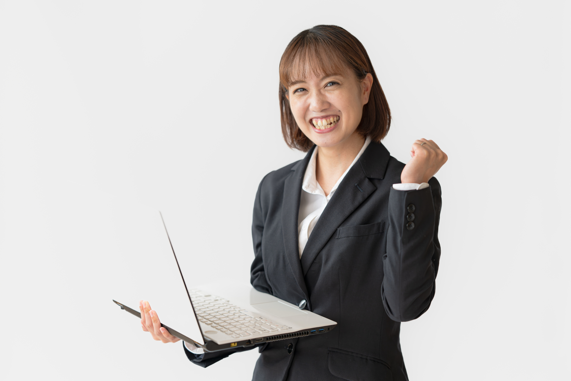 成功を喜ぶ女性会社員