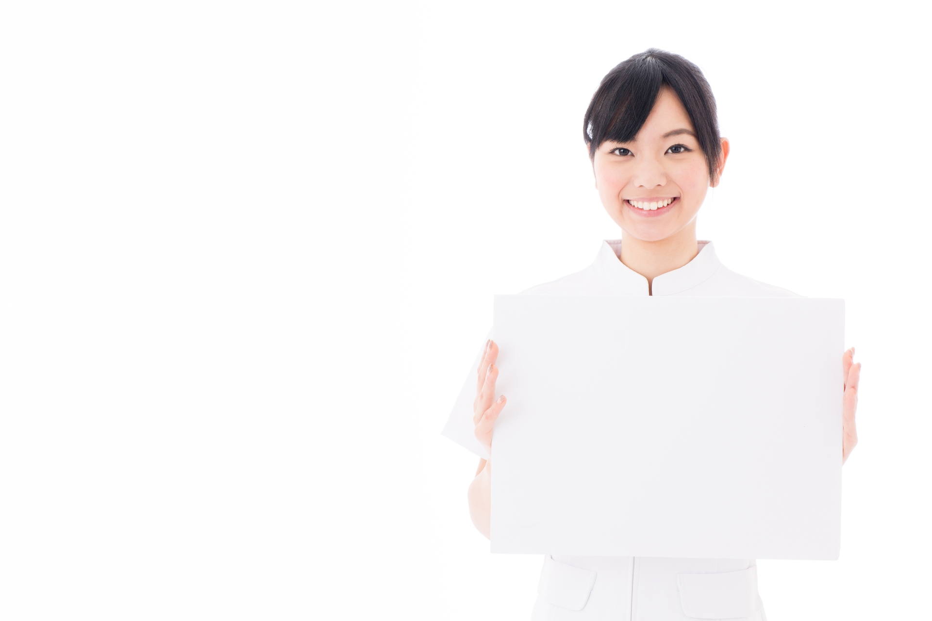 ホワイトボードを持つ看護師 医師