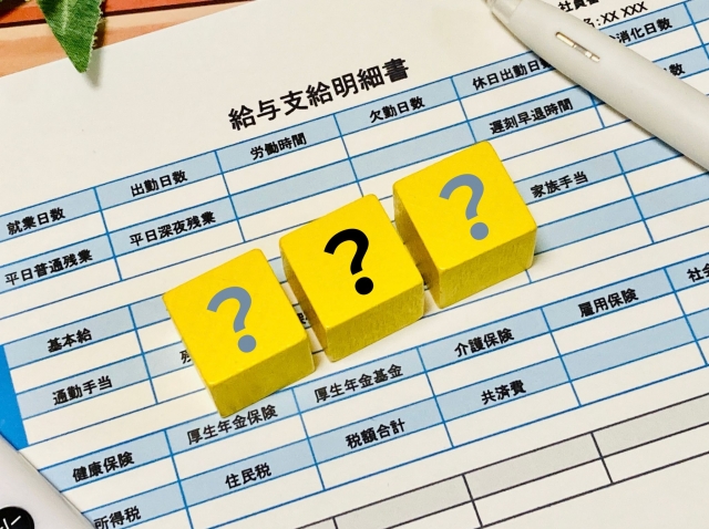 給与明細の見方がわからない