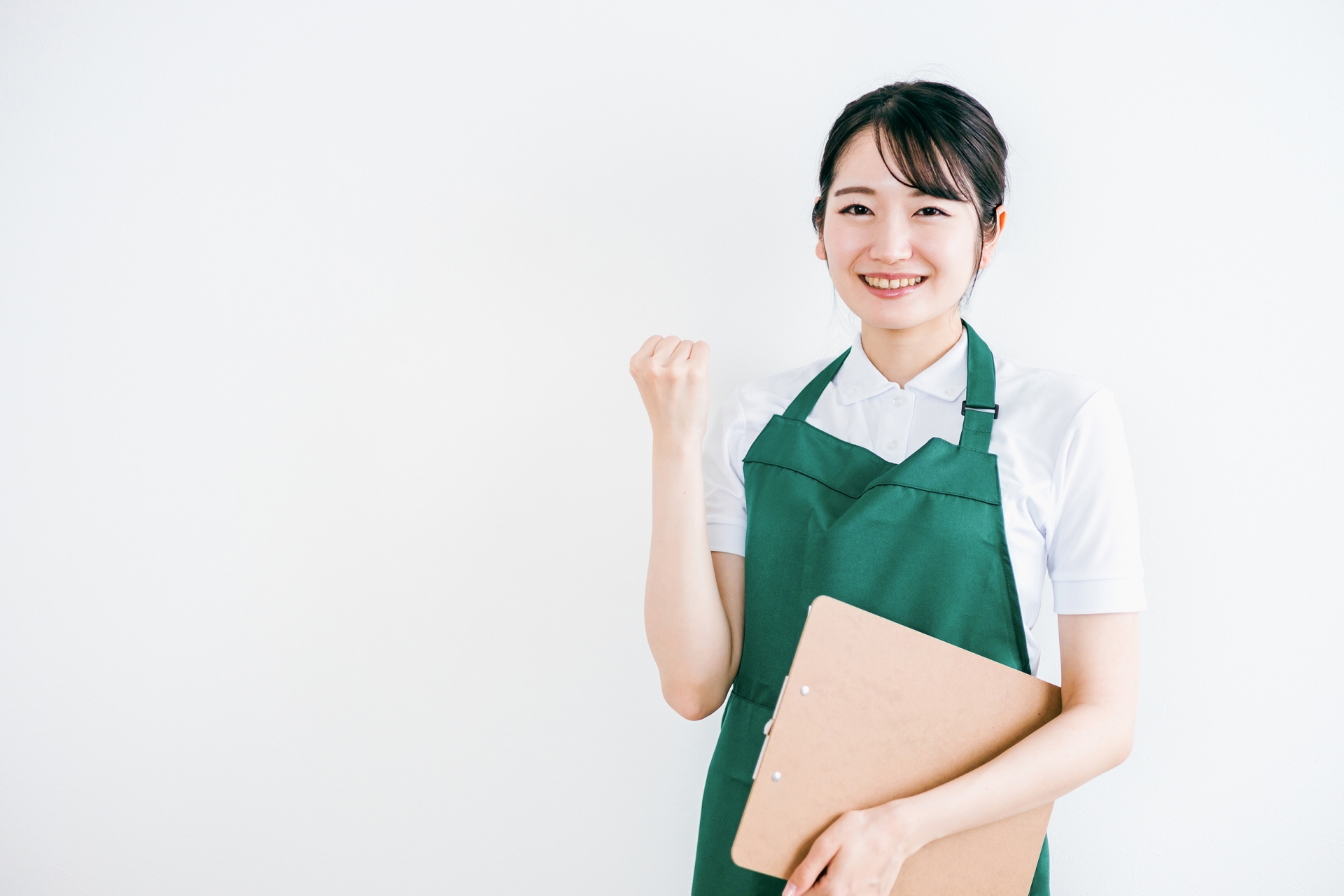 エプロン姿の女性(スーパーマーケット)